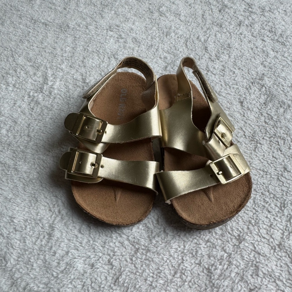 Old Navy Metallic Gold Sandals for baby
